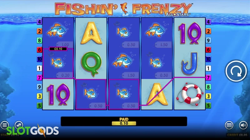 Fishin' Frenzy All Stars Slot - Screenshot 2