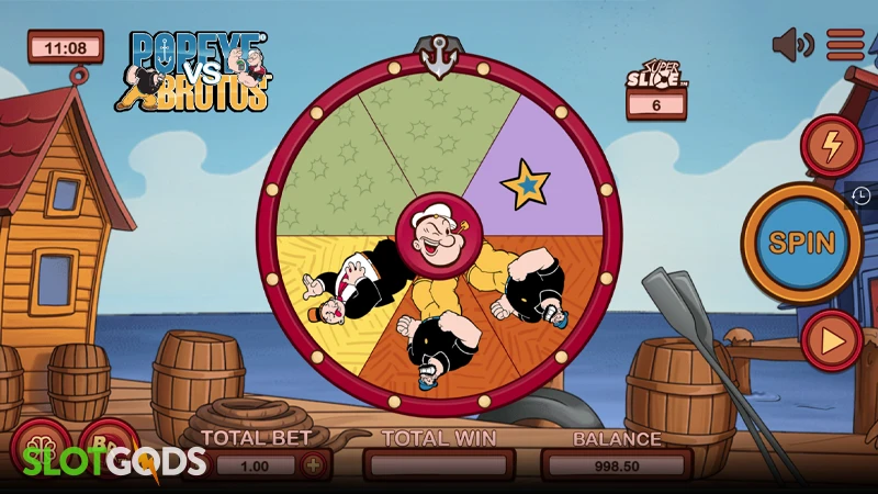 Popeye vs Brutus Superslice Slot - Screenshot 1