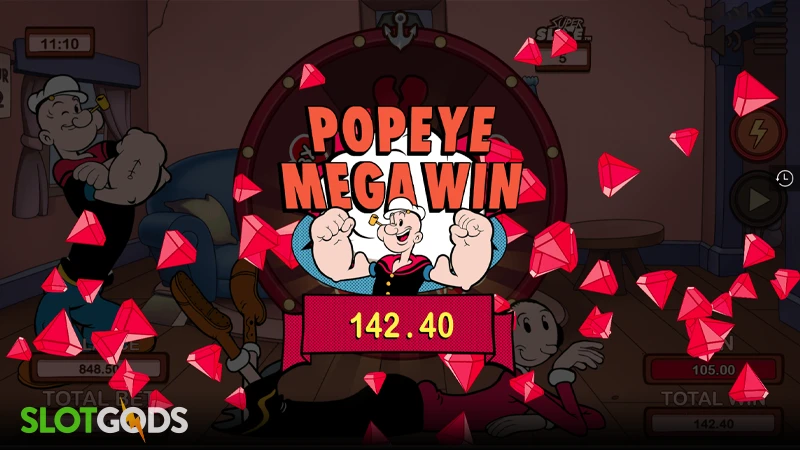 Popeye vs Brutus Superslice Slot - Screenshot 4