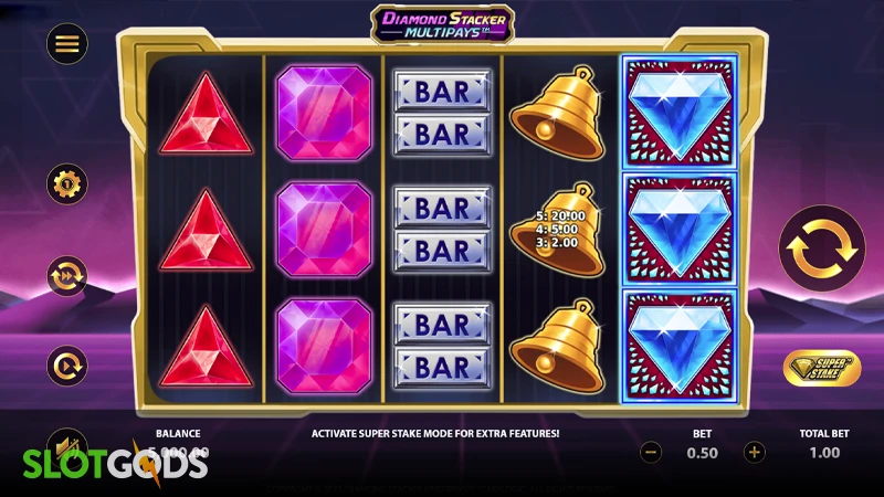 Diamond Stacker Multipays Slot - Screenshot 1