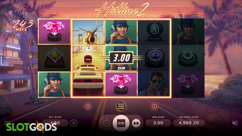 Hotline 2 Slot - Screenshot 3