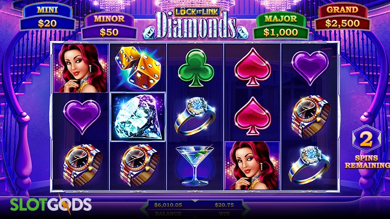 Lock It Link Diamonds Slot - Screenshot 2
