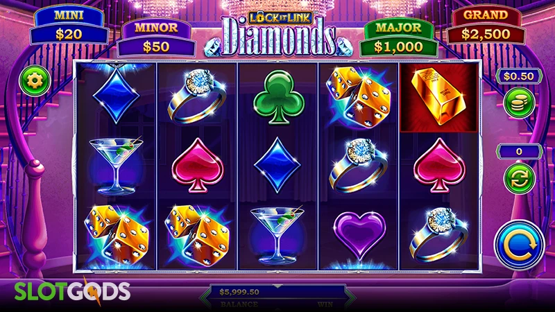 Lock It Link Diamonds Slot - Screenshot 1