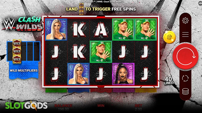 WWE: Clash of the Wilds Slot - Screenshot 