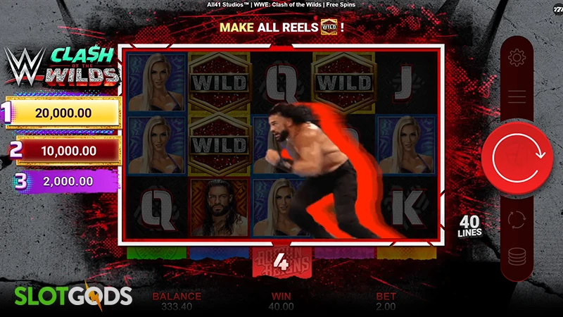 WWE: Clash of the Wilds Slot - Screenshot 3