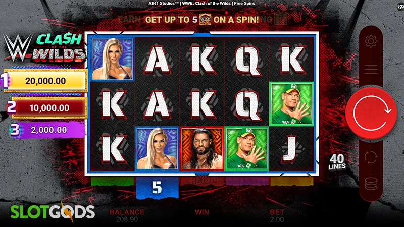 WWE: Clash of the Wilds Slot - Screenshot 2