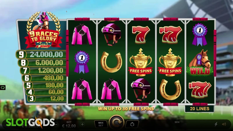 9 Races to Glory Slot - Screenshot 