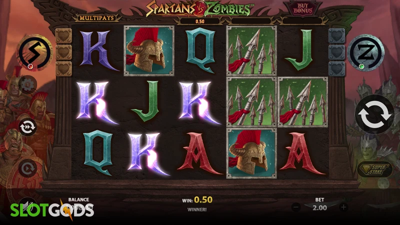 Spartans vs Zombies Slot - Screenshot 