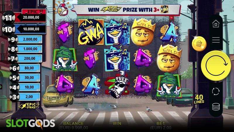 Geese with Attitude Slot - Screenshot 