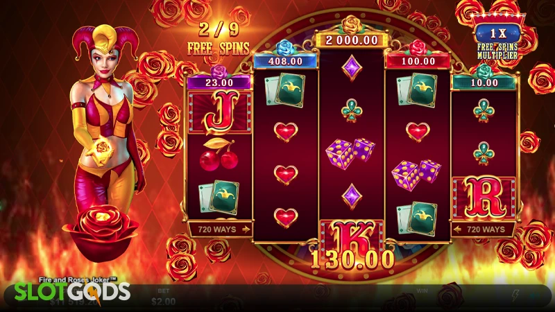 Fire and Roses Joker Slot - Screenshot 2