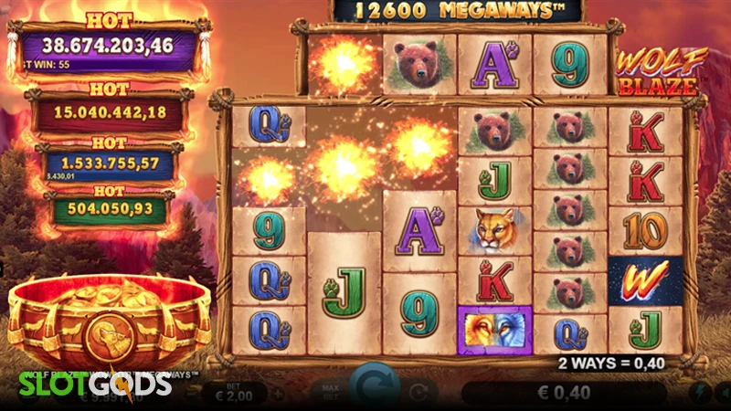 Wolf Blaze WowPot Megaways Slot - Screenshot 2