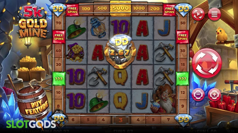 5K Gold Mine Dream Drop Slot - Screenshot 2