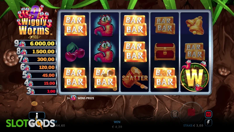 9 Wiggly Worms Slot - Screenshot 3