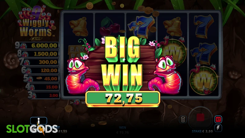 9 Wiggly Worms Slot - Screenshot 4