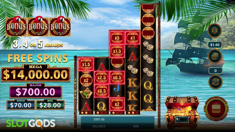 Cash Falls Pirate's Trove Slot - Screenshot 2