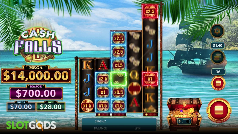 Cash Falls Pirate's Trove Slot - Screenshot 3