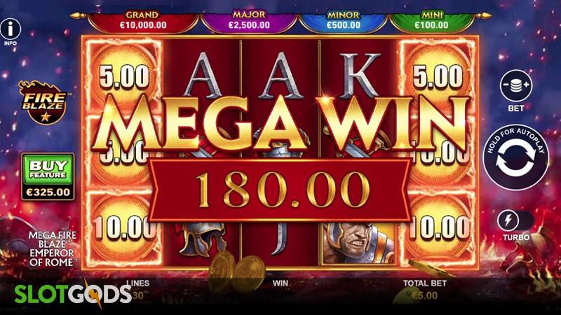 Emperor of Rome Mega Fire Blaze Slot - Screenshot 4