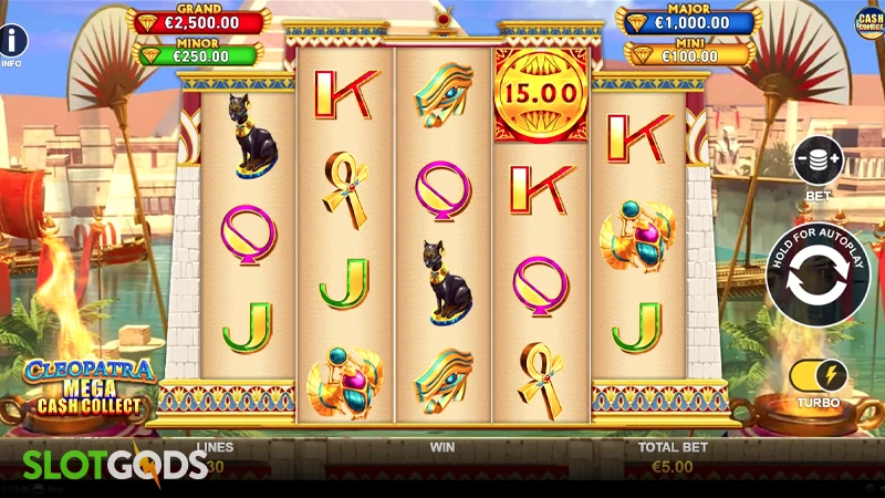 Cleopatra Mega Cash Collect Slot - Screenshot 1