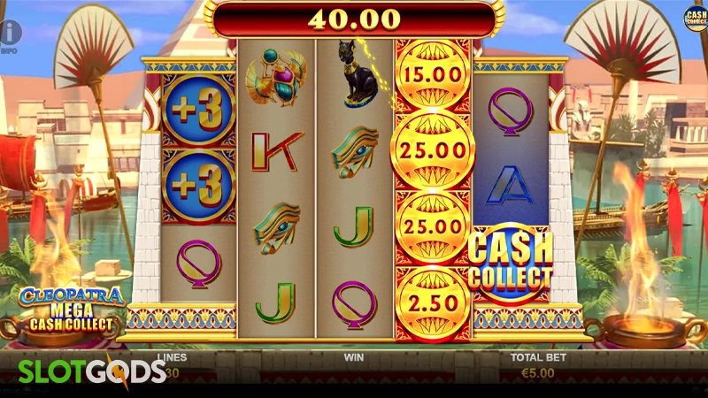 Cleopatra Mega Cash Collect Slot - Screenshot 2