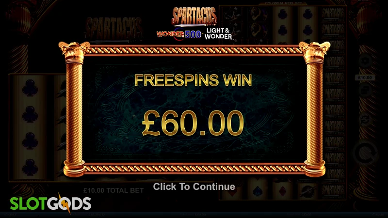 Spartacus 500 Slot - Screenshot 4