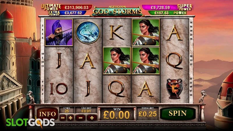 Age of the Gods: God of Storms Slot - Screenshot 1