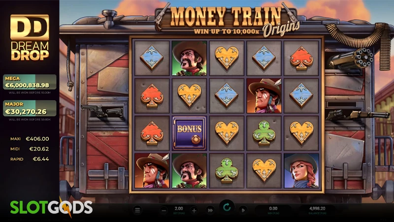 Money Train Origins Dream Drop Online Slot by Relax Gaming