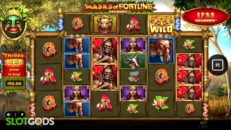 Masks of Fortune Megaways Slot - Screenshot 1
