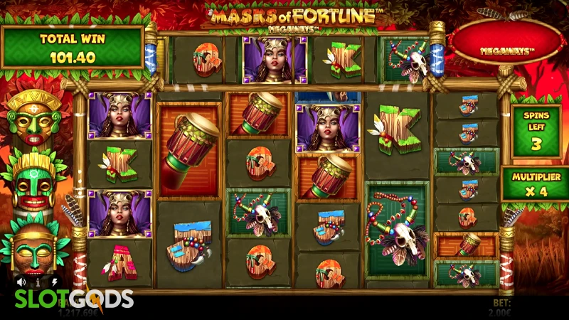 Masks of Fortune Megaways Slot - Screenshot 3