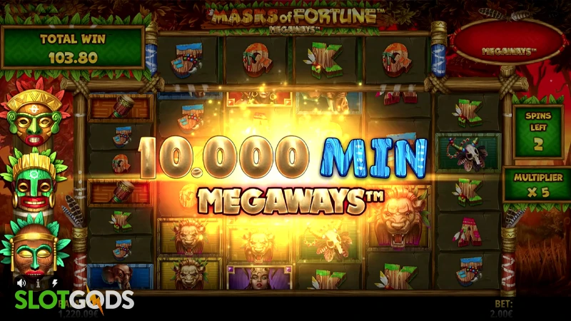 Masks of Fortune Megaways Slot - Screenshot 2