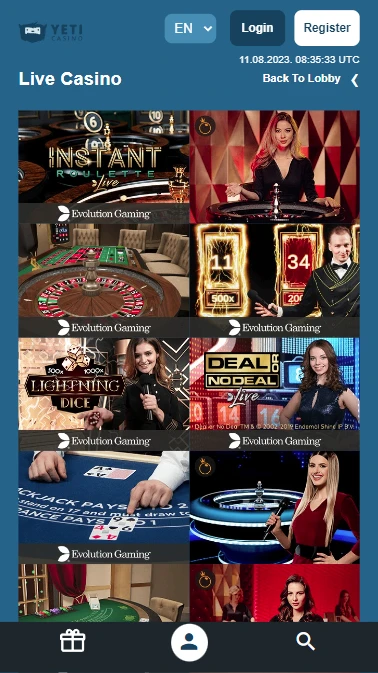 Yeti Casino Mobile Screenshot 5