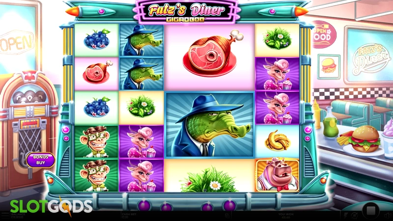 Fatz's Diner GigaBlox Slot - Screenshot 1