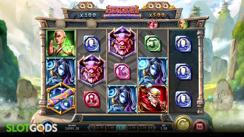 Monkey: Battle for the Scrolls Slot - Screenshot 