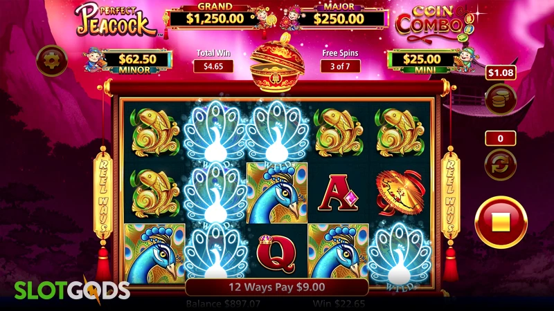 Perfect Peacock Coin Combo Slot - Screenshot 3