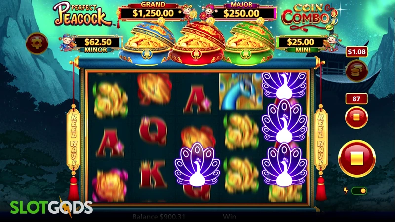 Perfect Peacock Coin Combo Slot - Screenshot 2