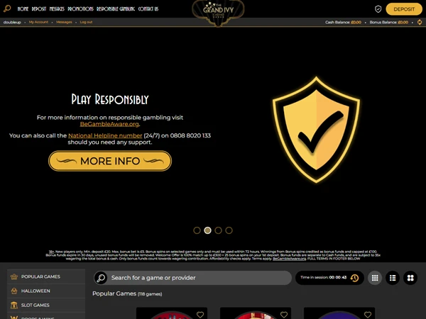 Grand Ivy Casino Desktop Screenshot 1