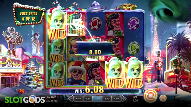 Invading Vegas: Las Christmas Slot - Screenshot 3