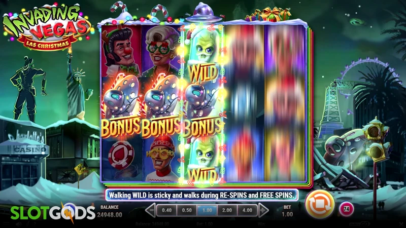 Invading Vegas: Las Christmas Slot - Screenshot 2