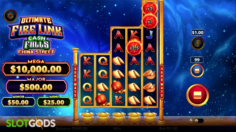 Ultimate Fire Link Cash Falls China Street Slot - Screenshot 1