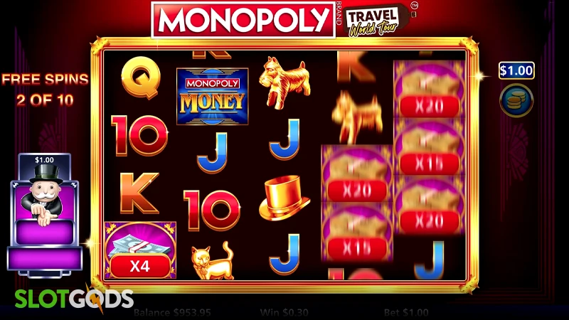 Monopoly Travel World Tour Slot - Screenshot 2