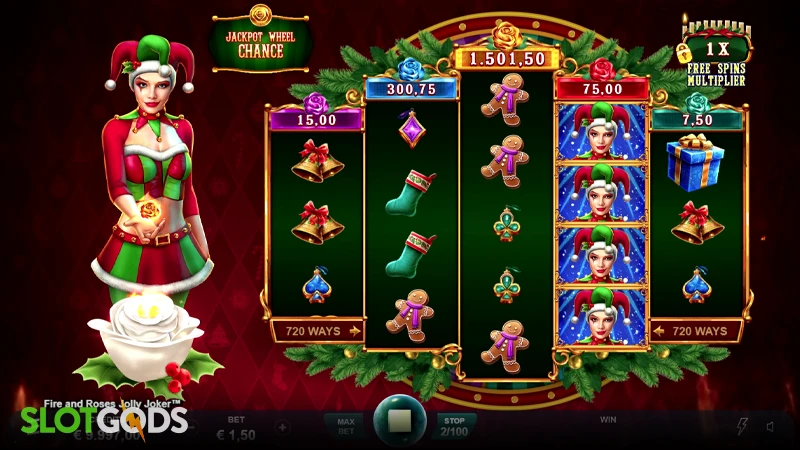 Fire and Roses Jolly Joker Slot - Screenshot 1