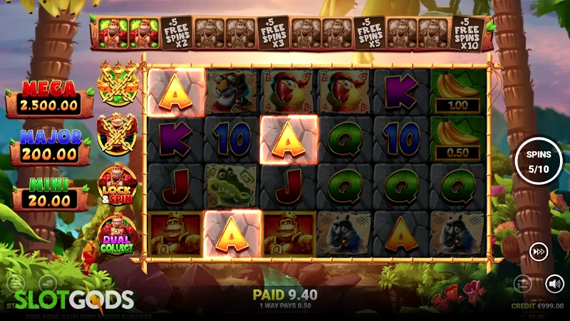 King Kong Cash Even Bigger Bananas Slot - Screenshot 3