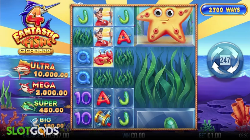 4 Fantastic Fish Gigablox Slot - Screenshot 1