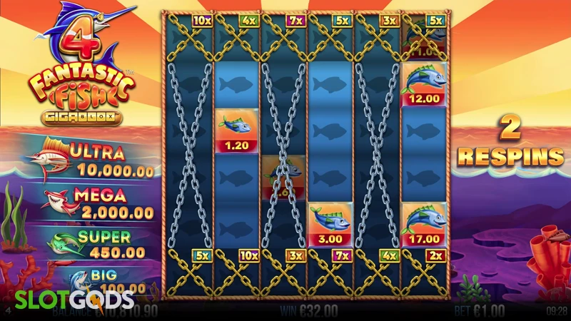 4 Fantastic Fish Gigablox Slot - Screenshot 3
