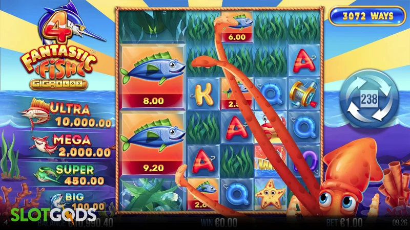 4 Fantastic Fish Gigablox Slot - Screenshot 2