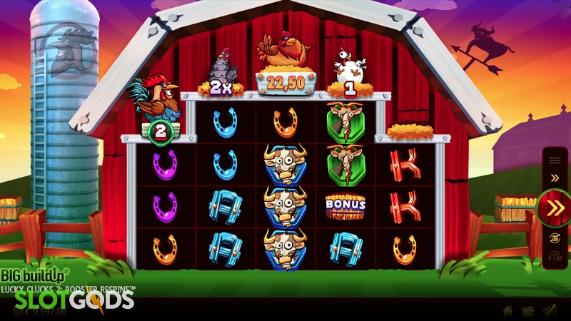 Lucky Clucks 2 Rooster Respins Slot - Screenshot 1