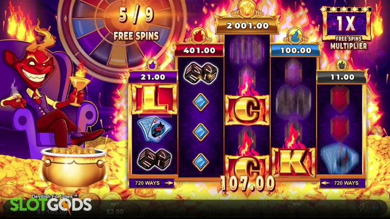 Devilish Fortunes Slot - Screenshot 3