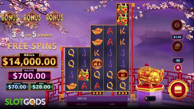 Cash Falls Huo Zhu Slot - Screenshot 