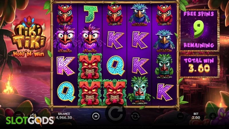 Tiki Tiki Hold 'N' Win Slot - Screenshot 4