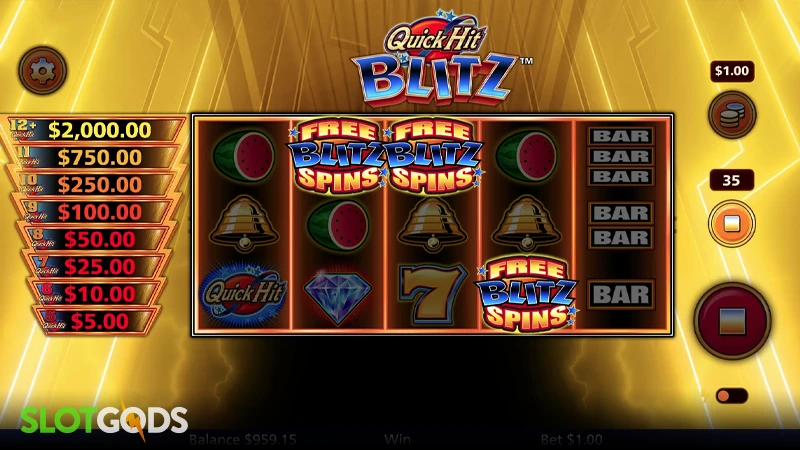Quick Hit Blitz Gold Slot - Screenshot 2
