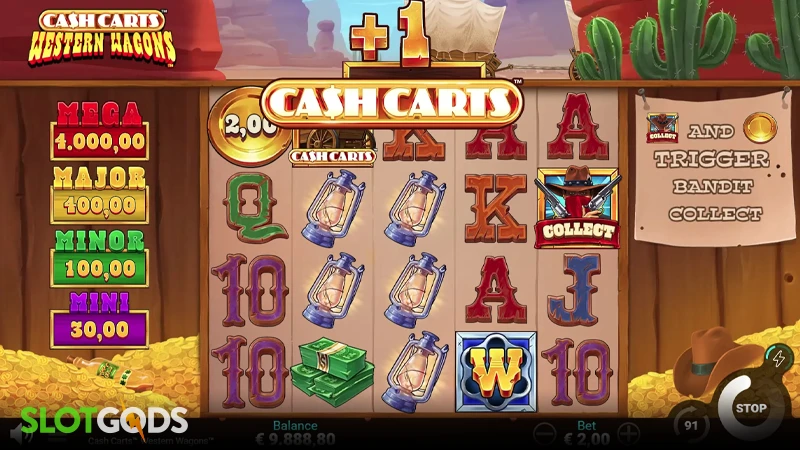 Cash Carts Western Wagons Slot - Screenshot 2
